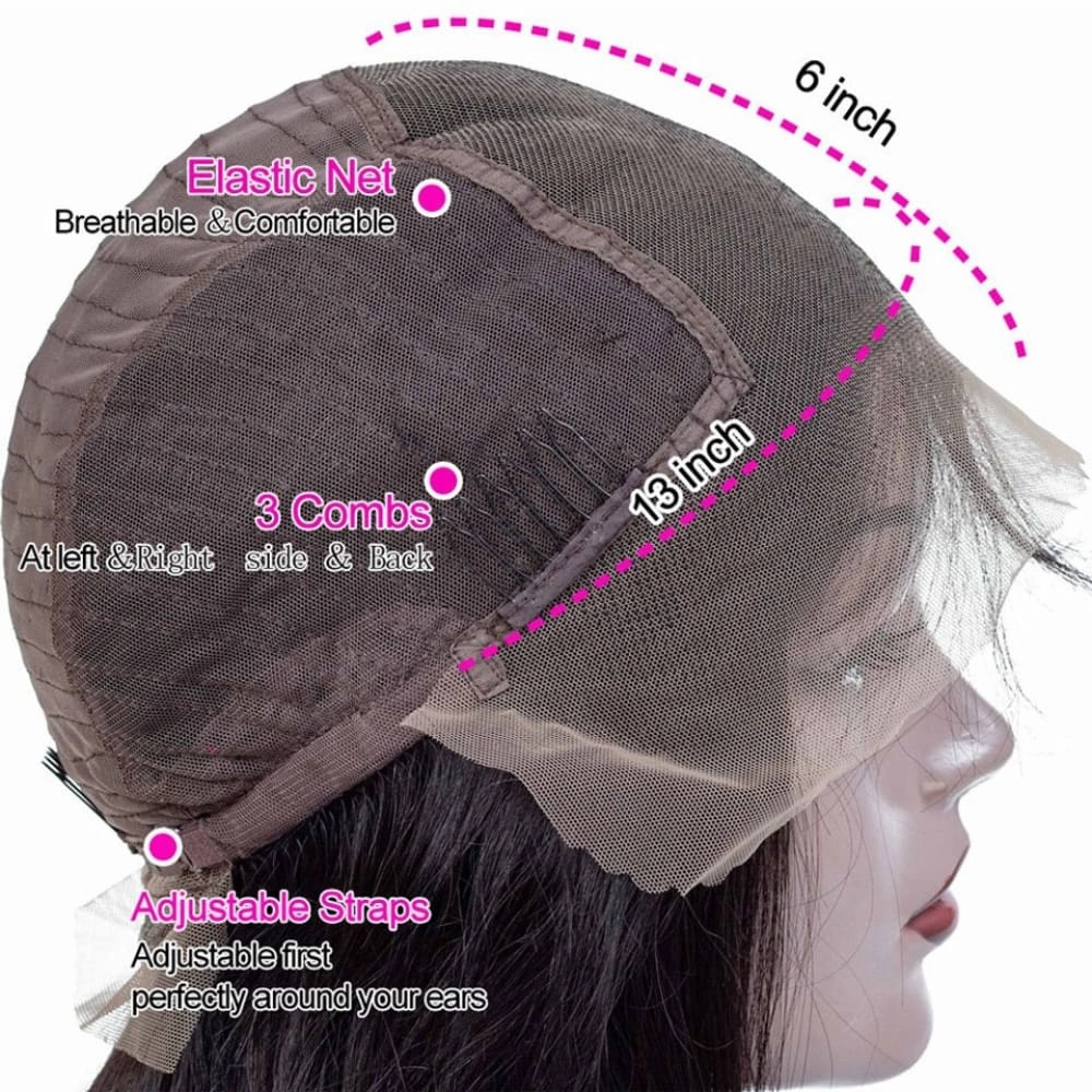 13*6 Skin Melt Lace Front BOB Wig Invisible Swiss Lace  Invisible Knots