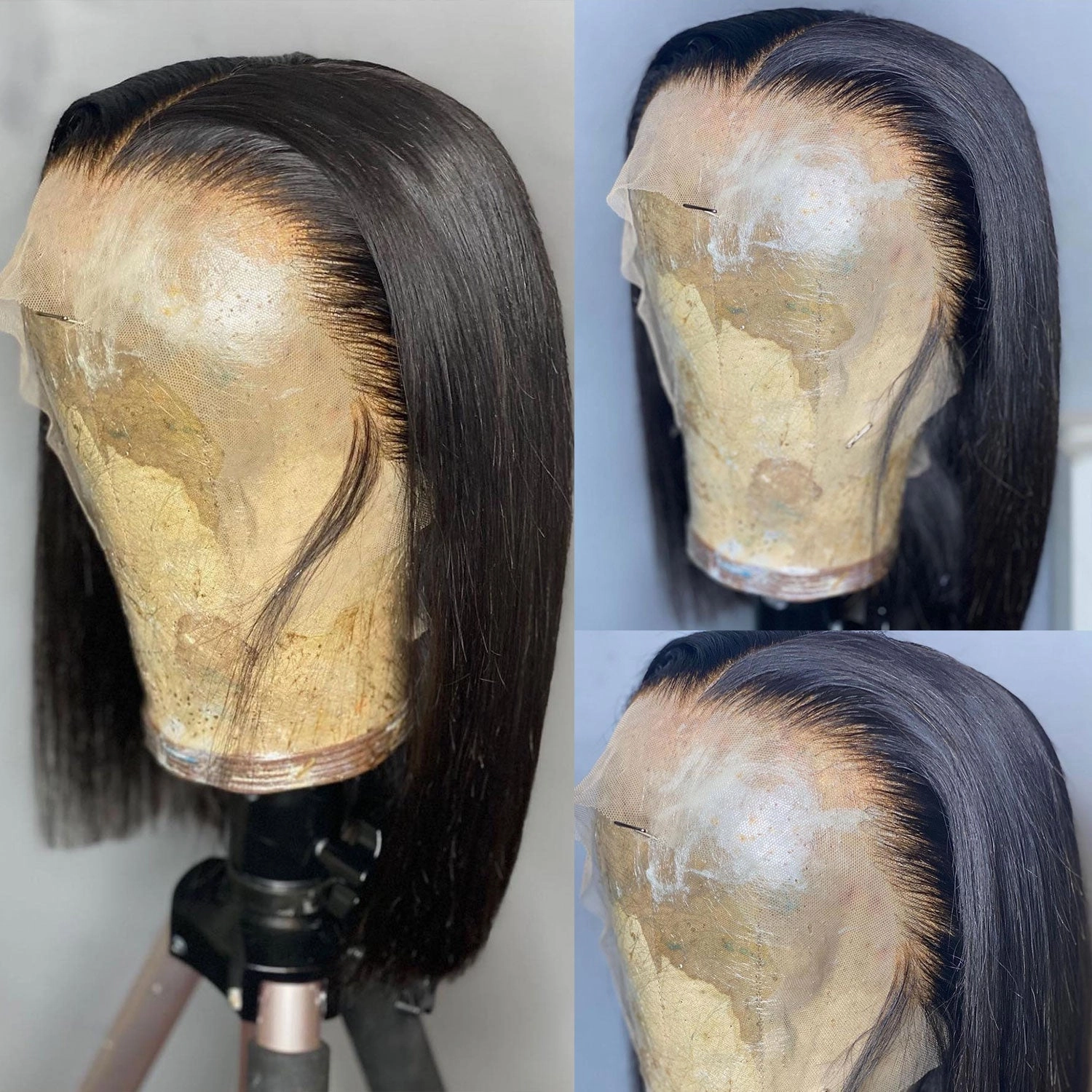 13*6 Skin Melt Lace Front BOB Wig Invisible Swiss Lace  Invisible Knots