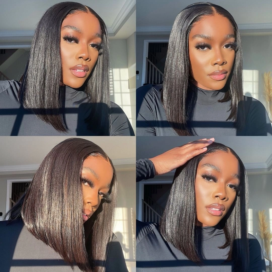 13*6 Skin Melt Lace Front BOB Wig Invisible Swiss Lace  Invisible Knots