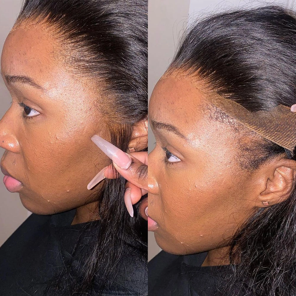 13x4 3D FULL FRONTAL Skin Melt Lace Preplucked Human Hair Lace Front Bob Wig