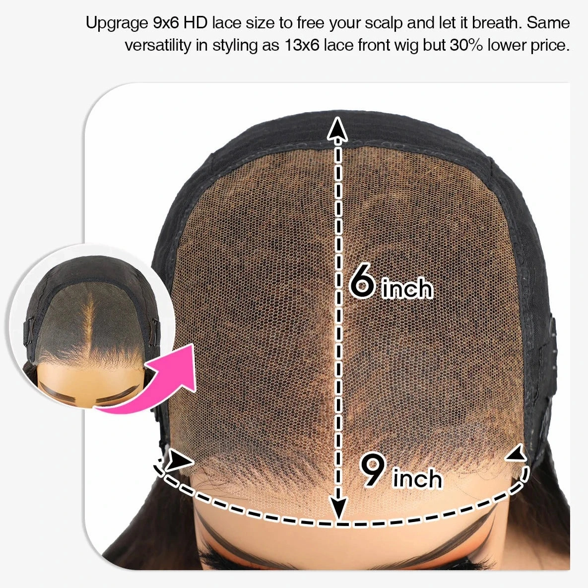 9x6/13x6 Drawstring 3D Fitted Pre-Cut HD Lace Closure Wig Highlight Light Yaki Bob