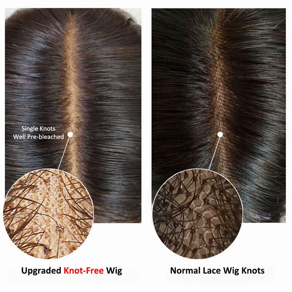 [NEW BORN EDGE   KNOT-FREE] 13x6 Skin Melt HD Lace Human Hair Frontal Blunt Cut Light Yaki Bob Wig