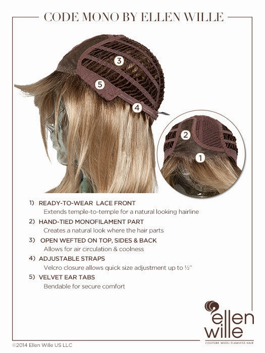 Accessories_Envy_Wigs Code Mono Wig by Ellen Wille | Synthetic Hair | Petite/Average Cap
