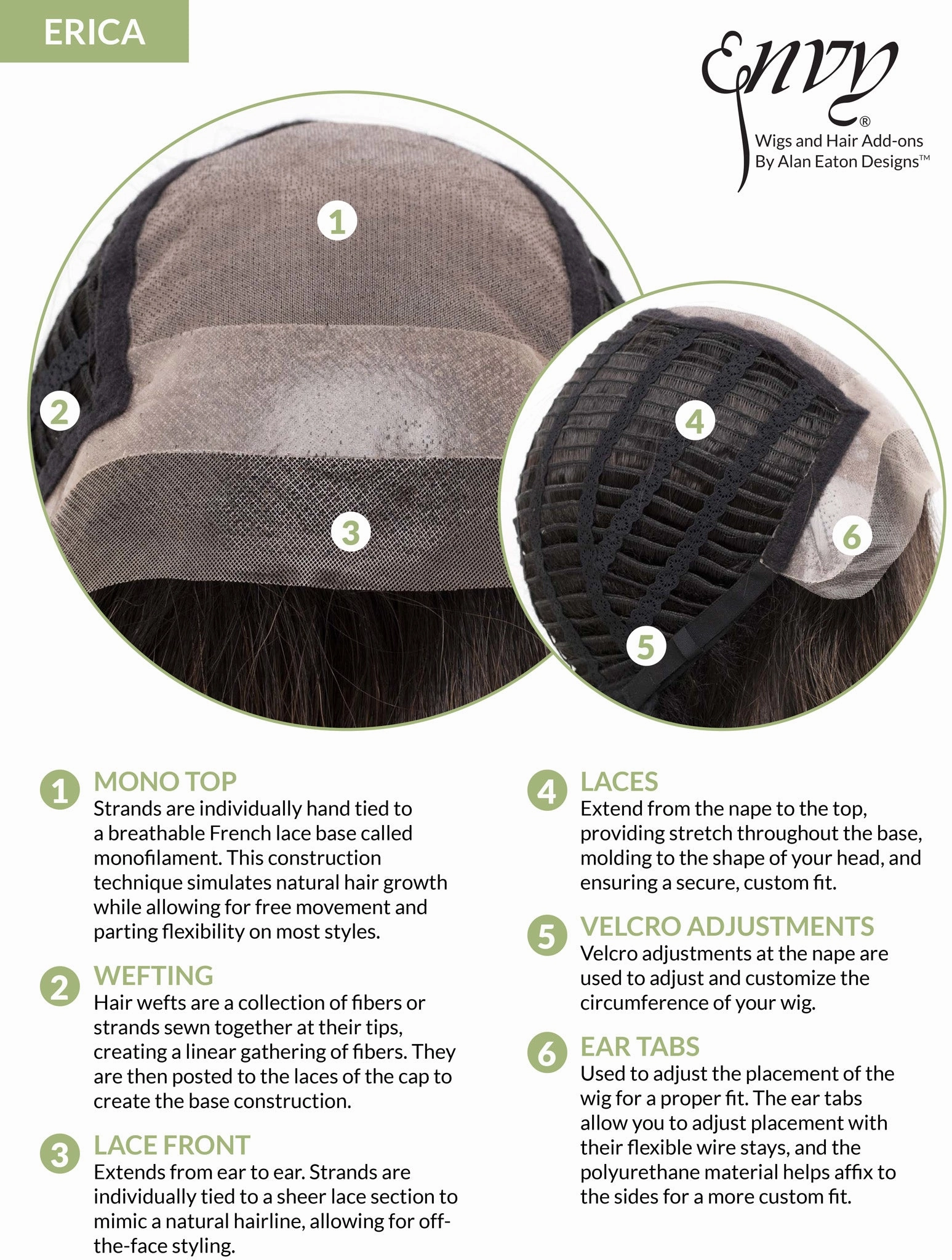 Accessories_Estetica_Wigs Erica Wig by Envy | Human Hair/Heat Friendly Synthetic Blend Hair | Average Cap