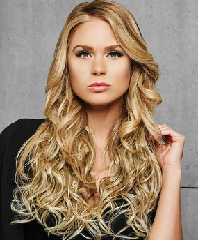 Accessories_Hairdo_Wigs 22" 4Pc Wavy Fineline Extension Kit Hairpiece by Hairdo | Synthetic (Mono Top) | Clearance Sale Open Box (Unworn - Like New)