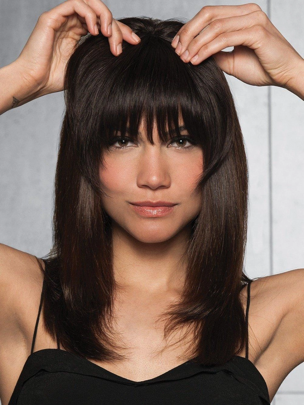 Accessories_Hairdo_Wigs Human Hair Clip-In Bang by Hairdo | Monofilament Crown | Clearance Sale Open Box (Unworn - Like New)