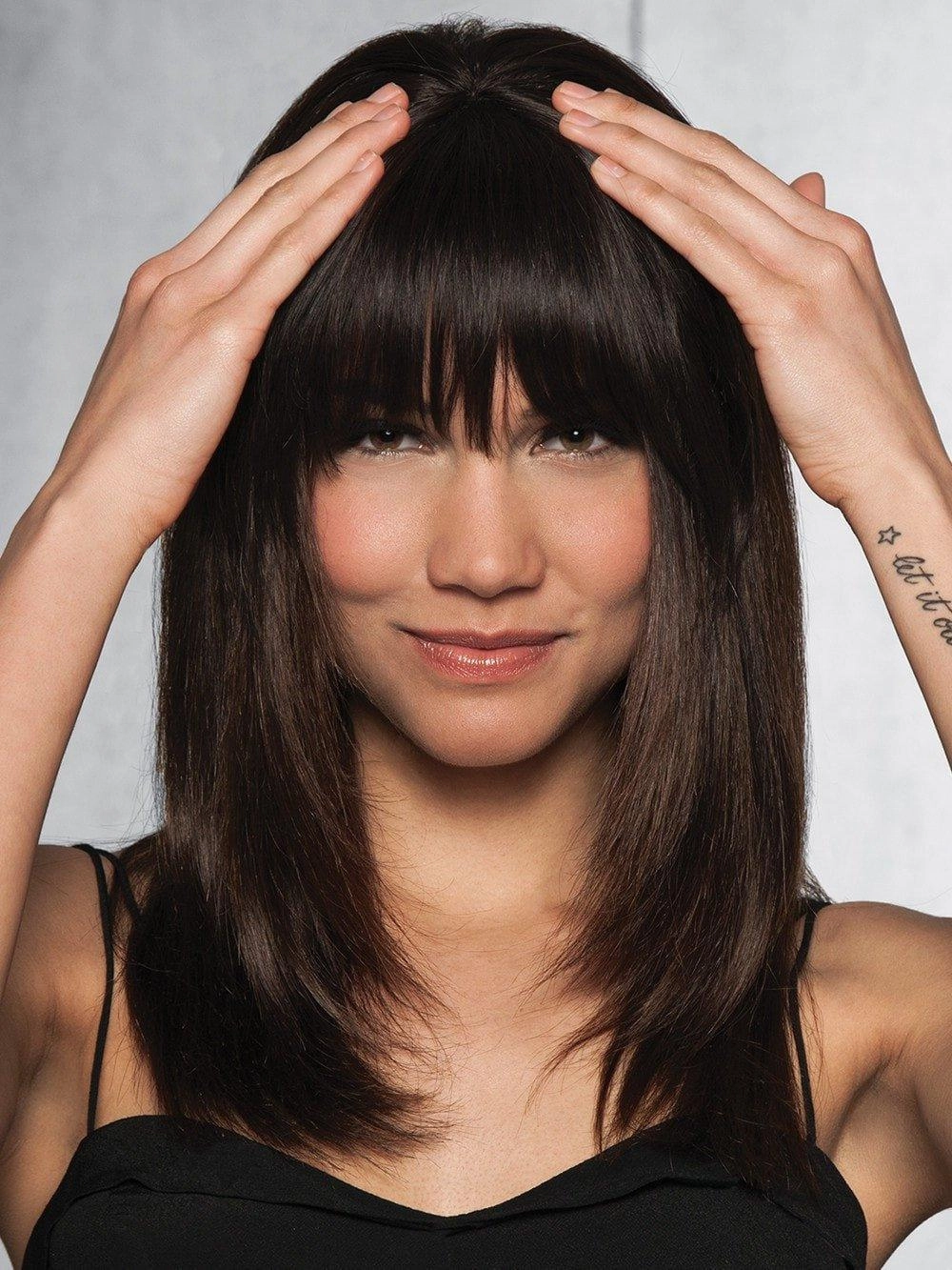Accessories_Hairdo_Wigs Human Hair Clip-In Bang by Hairdo | Monofilament Crown | Clearance Sale Open Box (Unworn - Like New)