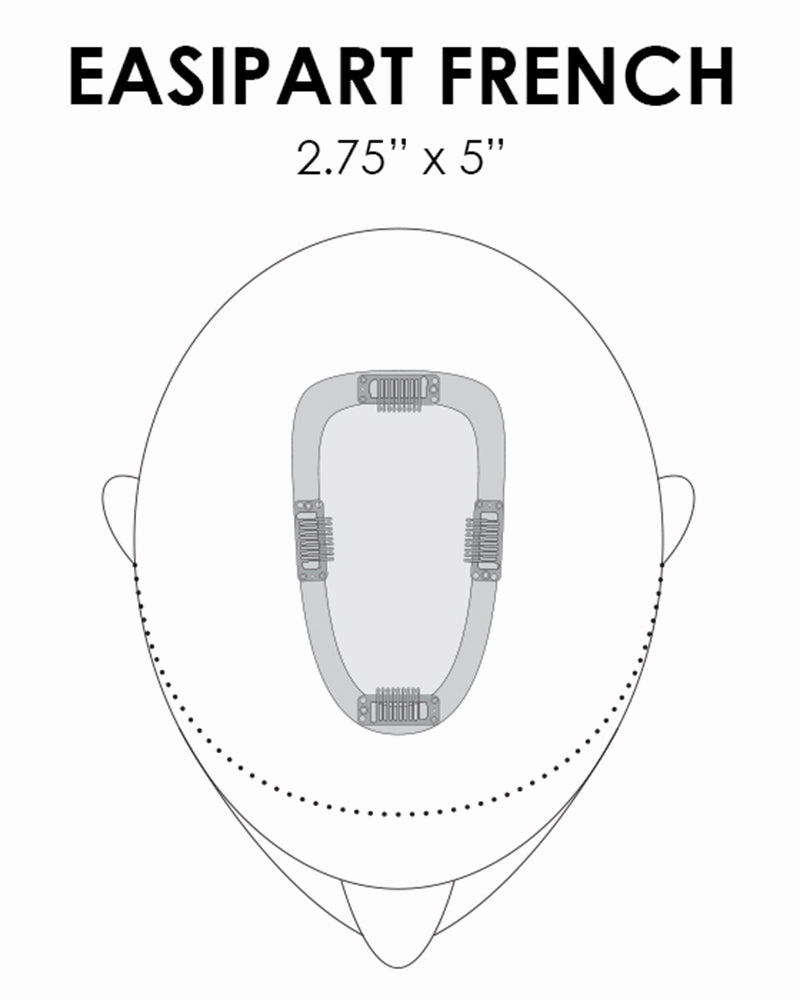 Accessories_Jon Renau_Wigs EasiPart French 8 inch (Exclusive) | Monofilament Remy Human Hair Topper by Jon Renau