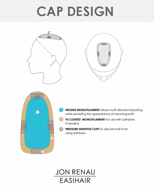 Accessories_Jon Renau_Wigs EasiPart HD 8 inch (Exclusive) | Monofilament Clip-in Crown Volumizer Topper by Jon Renau