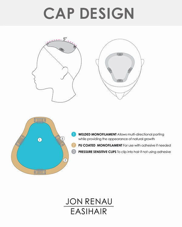 Accessories_Jon Renau_Wigs EasiPart XL 8 inch (Exclusive) | Monofilament Remy Human Hair Topper by Jon Renau