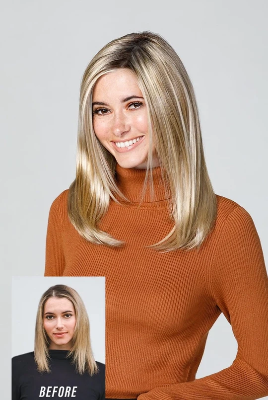 Accessories_Jon Renau_Wigs Top Coverage HT Straight Topper 18" by Jon Renau | Synthetic Hair