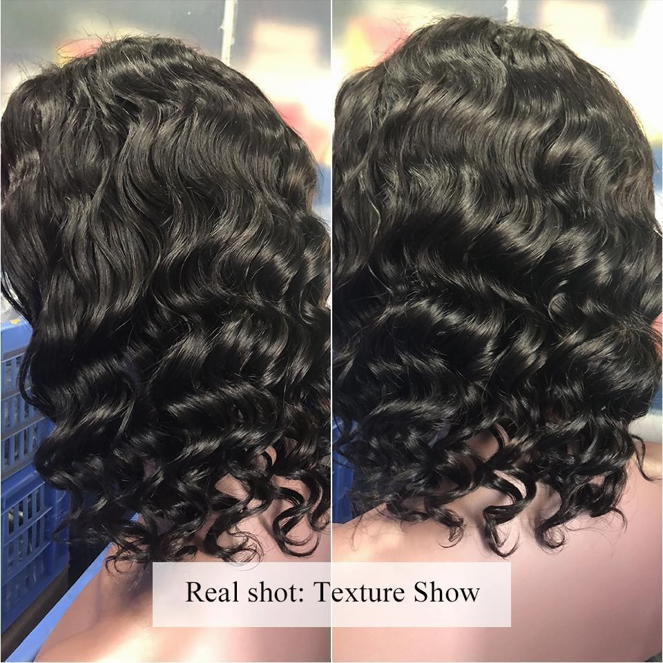BAISI 12A Natural Wave Bob Wig 100% Human Hair