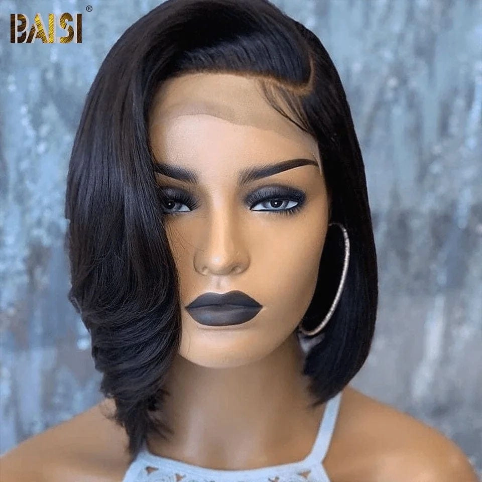 Baisi 1  Curly Highlight Wig 1 Straight BoB Wig 1 Machine Made Wig=$199
