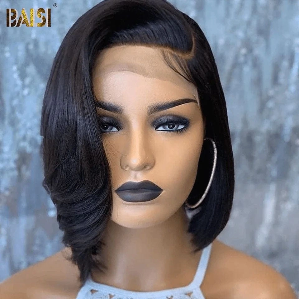 Baisi 1 SexyBOB Wig 1 Straight BoB Wig 1 Machine Made Wig=$209