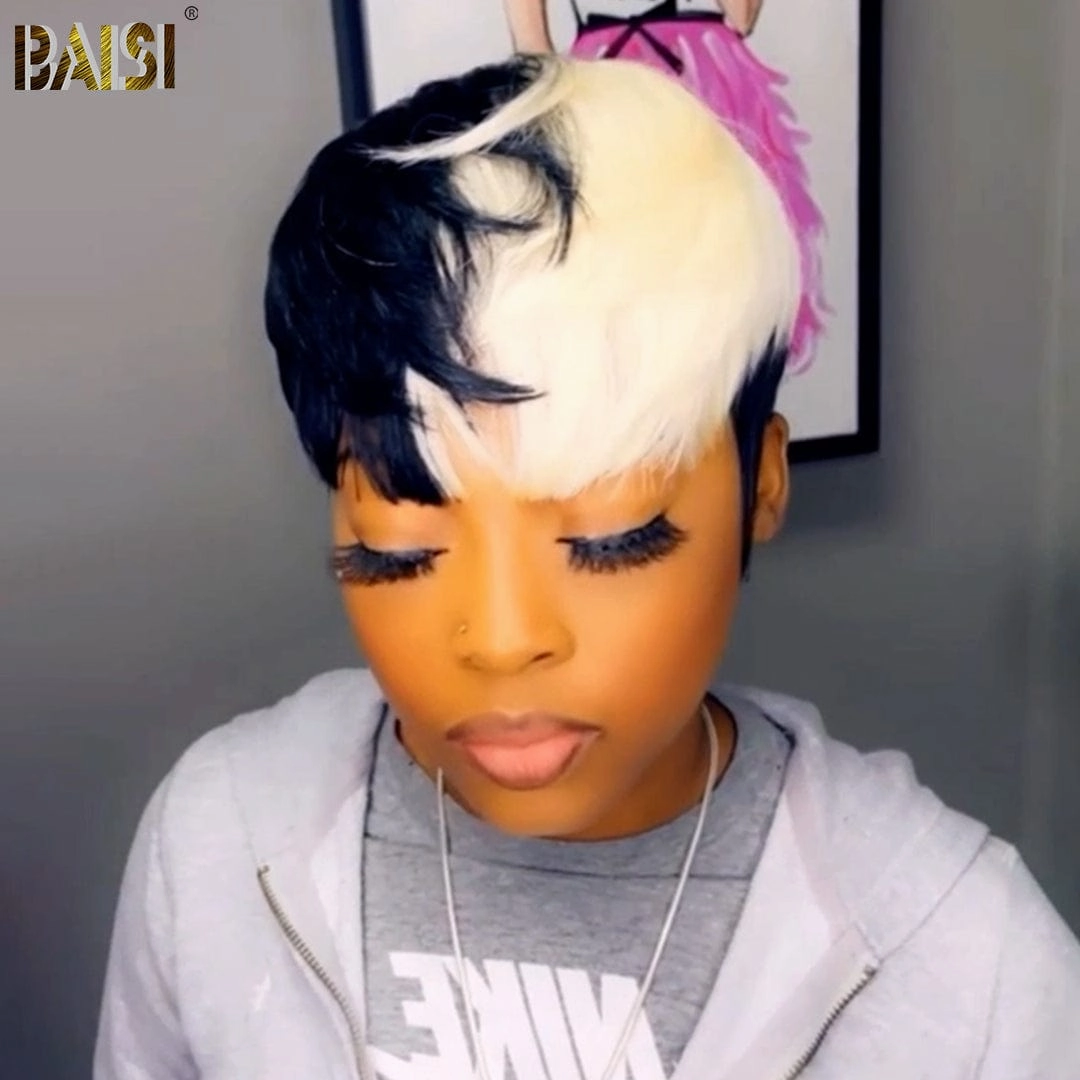 BAISI 1b/613 Machine Made Short Cut Wig