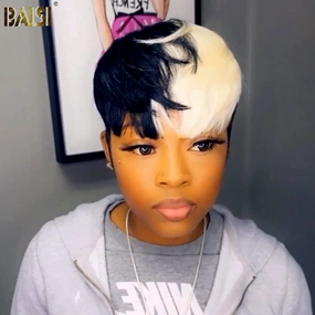 BAISI 1b/613 Machine Made Short Cut Wig