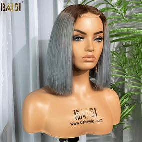 BAISI 1BT/Blue Straight BoB Wig