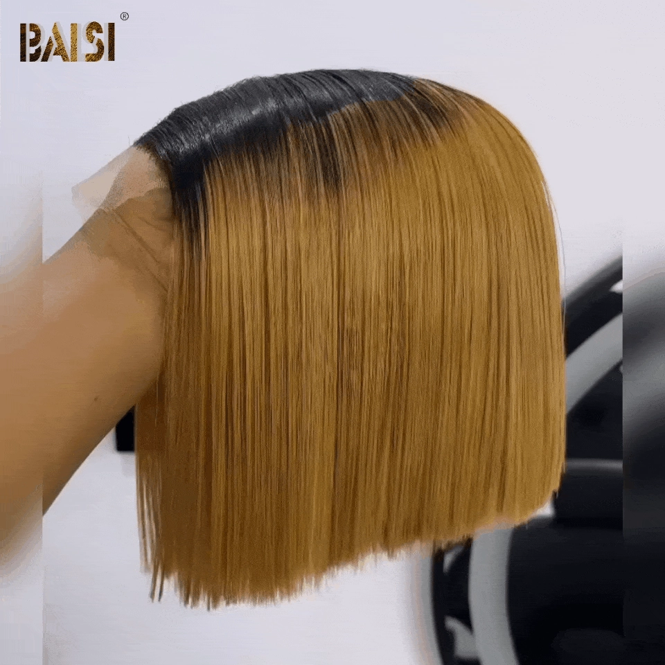 BAISI 2x6 Double Drawn 1b/27 Straight BOB Wig