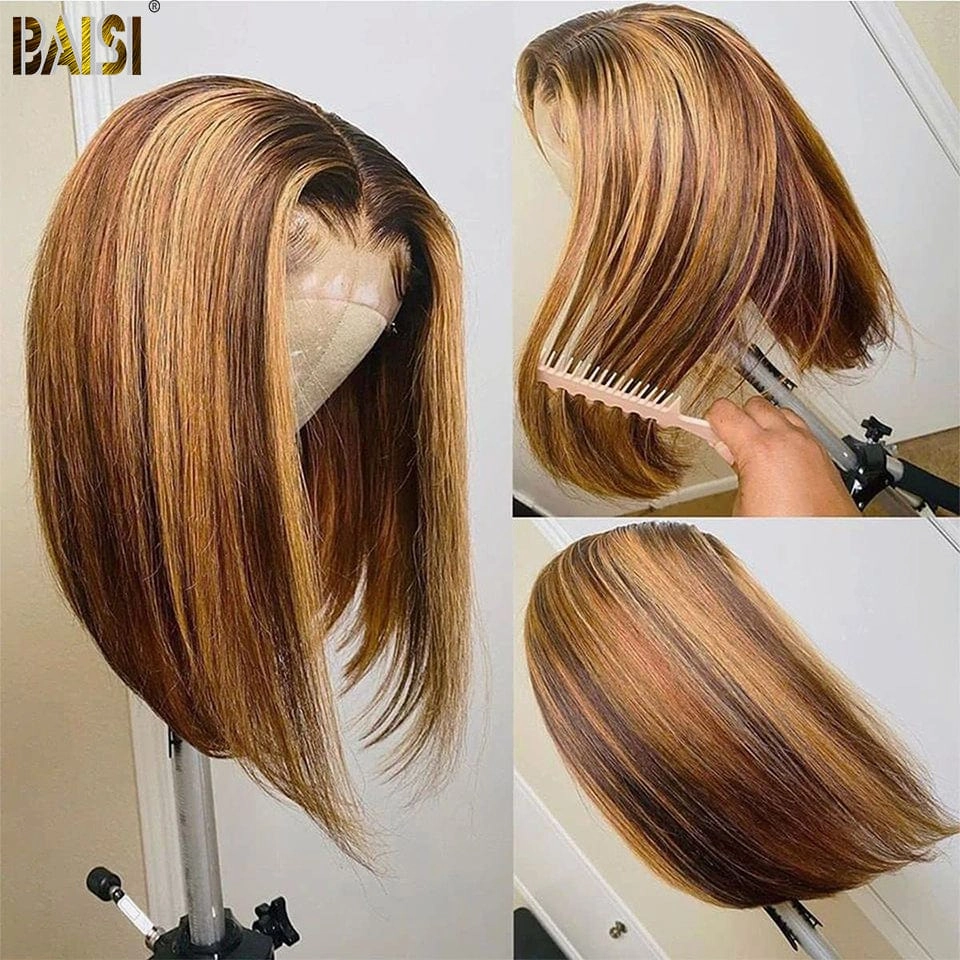 BAISI #4Mix27 Color Bob Lace Wig