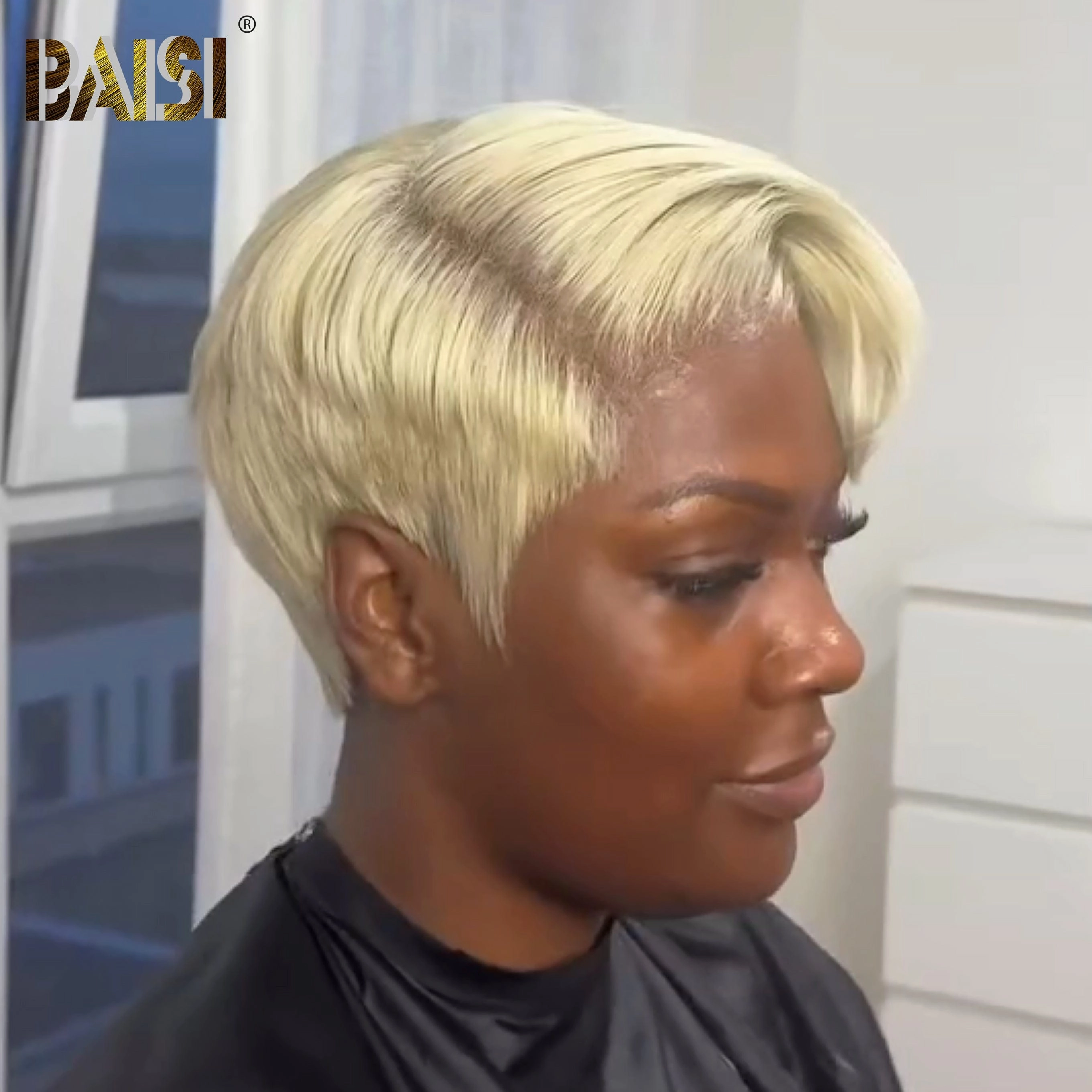 BAISI 613# Blonde Short Pixie Cut Wig
