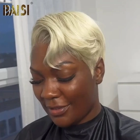BAISI 613# Blonde Short Pixie Cut Wig