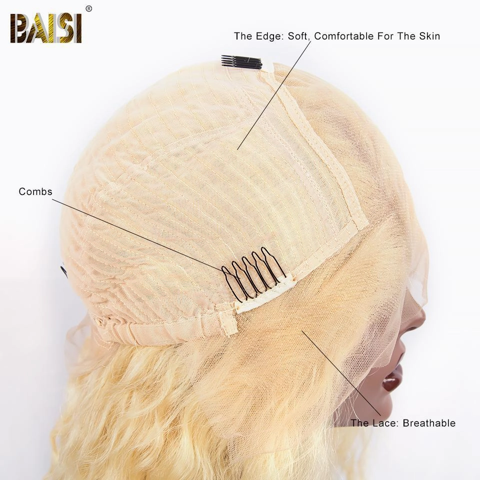 BAISI #613 Bob Wig Curly / Deep Wave Blonde