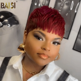 BAISI 99J Machine Made Short Cut Wig