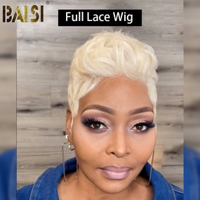 BAISI Blonde Full Lace Pixie Cut Wig