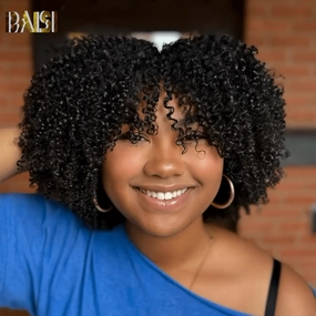 Baisi Bouncy Kinky Curly Bang BOB Wig
