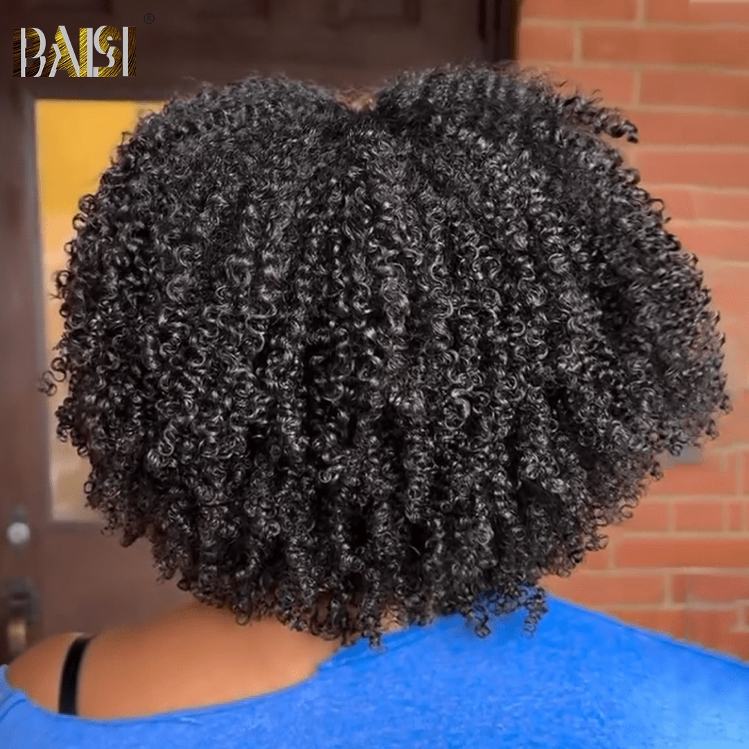 Baisi Bouncy Kinky Curly Bang BOB Wig