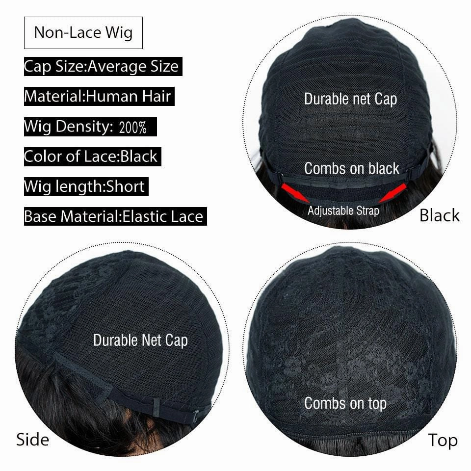 BAISI Caroline Machine Made Short Cut Wig Glueless Wig