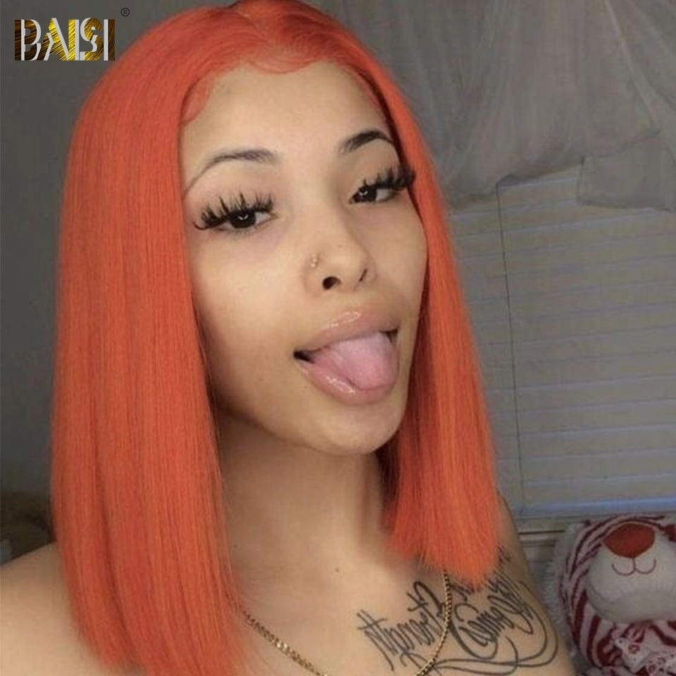 BAISI Color Bob Lace Wig Human Hair