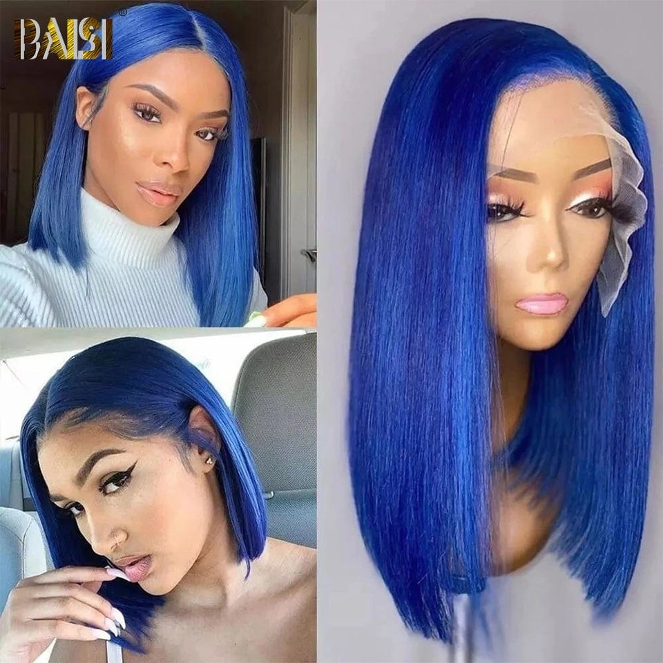 BAISI Color Bob Lace Wig Human Hair