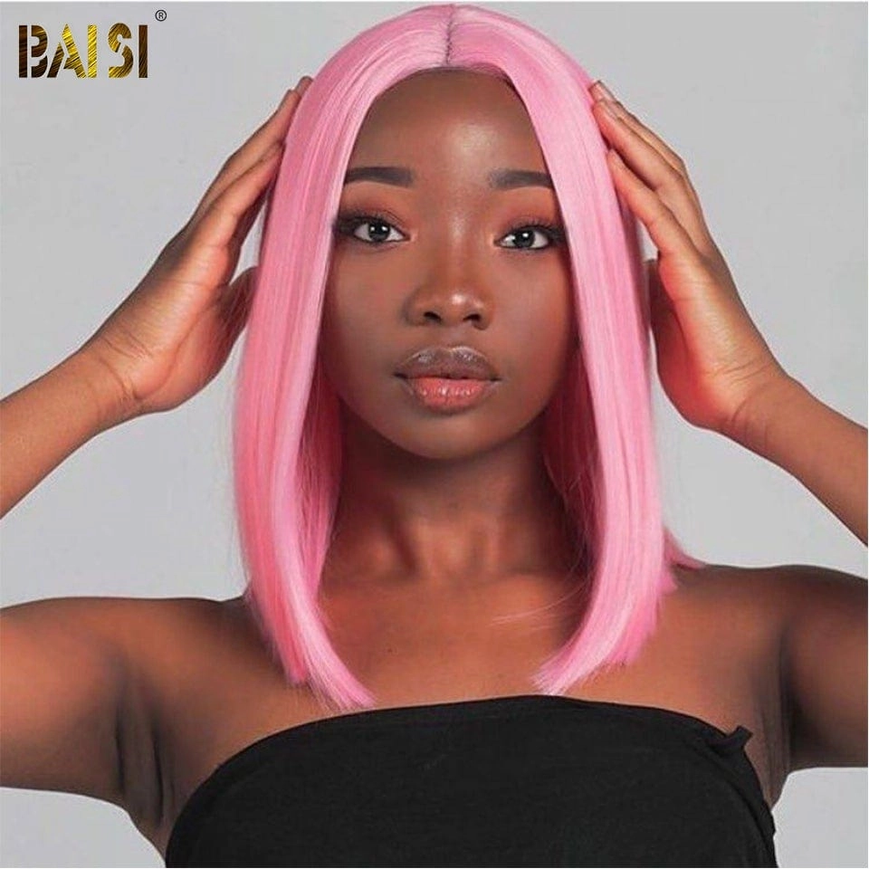BAISI Color Bob Lace Wig Human Hair