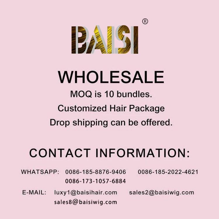 BAISI Color Bob Lace Wig Human Hair