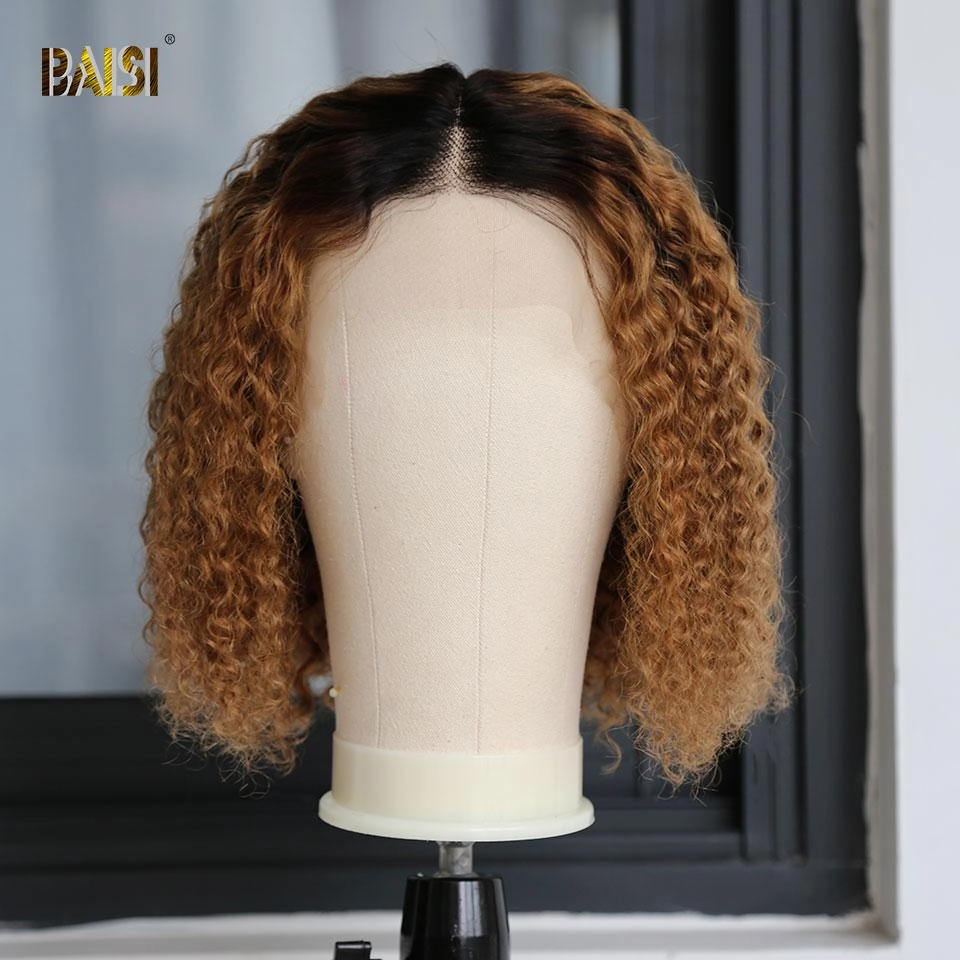 BAISI Color Bob Wig Wavy Hair Human Hair ( Shop by Look 3)  ON SALE
