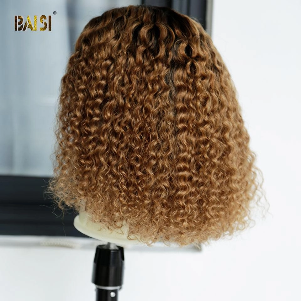 BAISI Color Bob Wig Wavy Hair Human Hair ( Shop by Look 3)  ON SALE