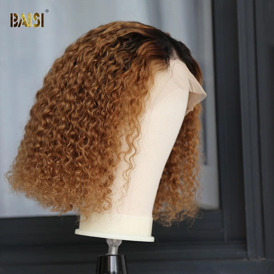BAISI Color Bob Wig Wavy Hair Human Hair ( Shop by Look 3)  ON SALE