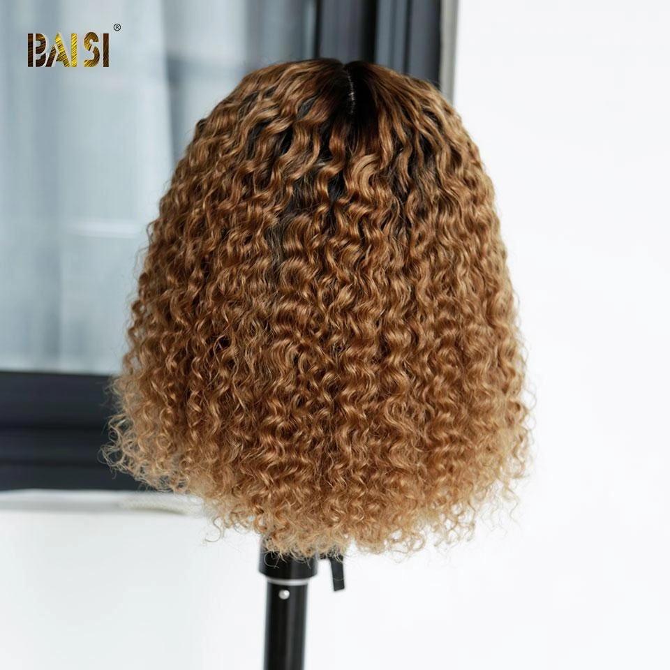 BAISI Color Bob Wig Wavy Hair Human Hair ( Shop by Look 3)  ON SALE