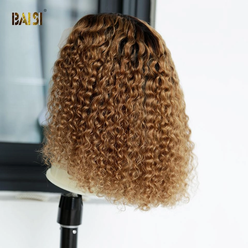 BAISI Color Bob Wig Wavy Hair Human Hair ( Shop by Look 3)  ON SALE