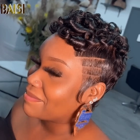 BAISI Cool Short Style Full Lace Wig