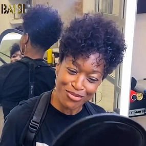 BAISI Curly Full Lace Shot Wig