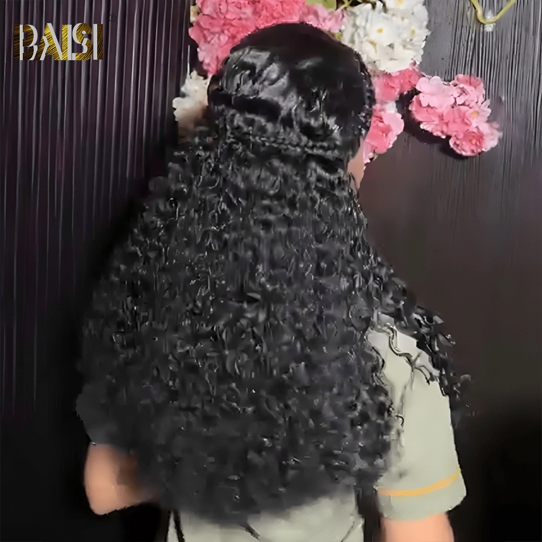 BAISI Curly With Braid Lace Wig