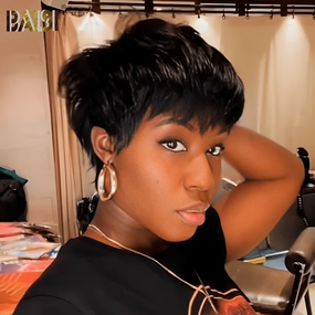 BAISI Cute Style Short Cut Lace Wig