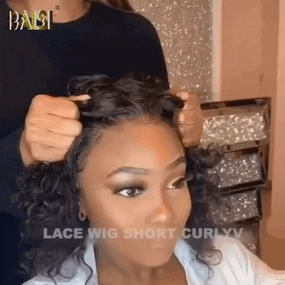 BAISI Deep Wavy BOB Gluleless Lace Wig