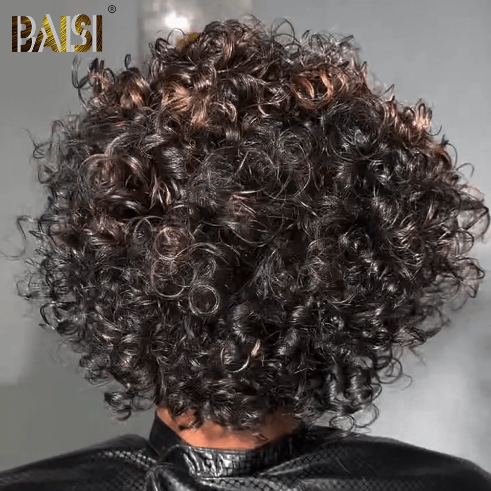 Baisi Egg Curl With Highlight Bang Lace Wig