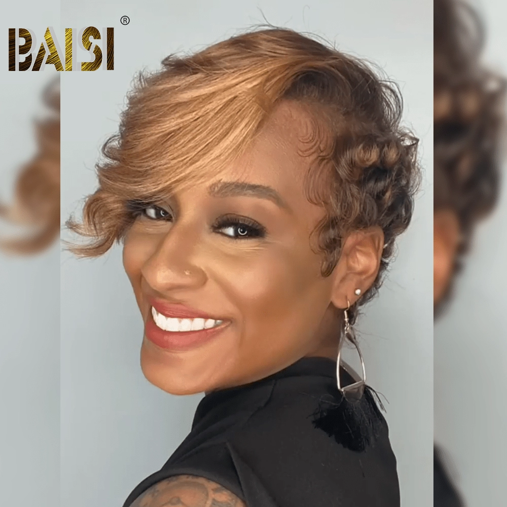 BAISI Elegant Pixie Cut Full Lace Wig