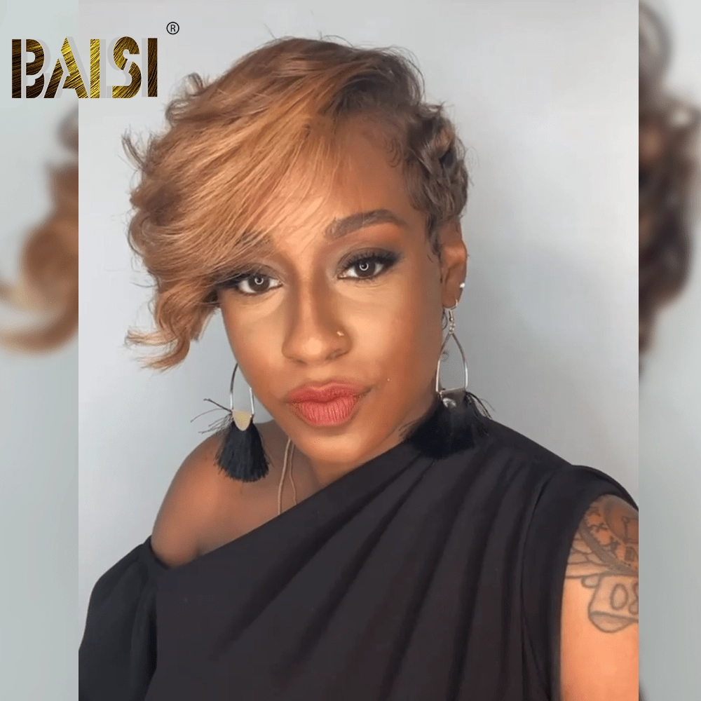 BAISI Elegant Pixie Cut Full Lace Wig