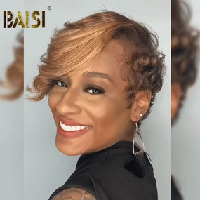 BAISI Elegant Pixie Cut Full Lace Wig