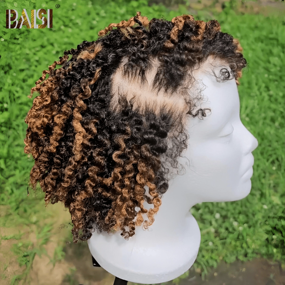 BAISI Fashion Highlight Kinky Curly BOB Wig